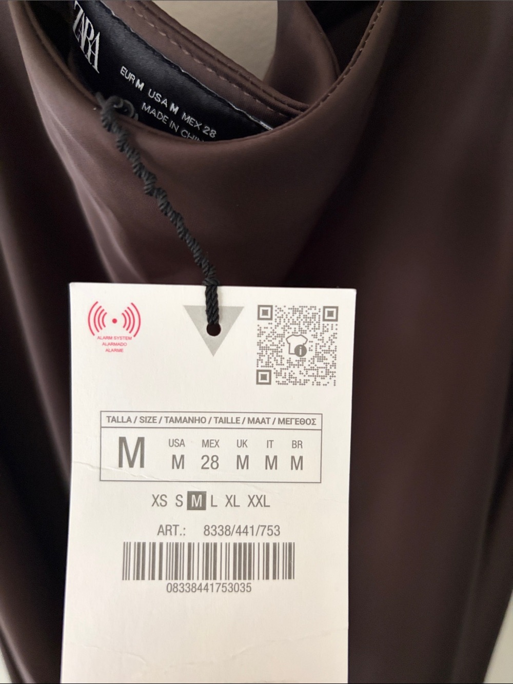 Zara Satin Maxi Skirt in Dark Brown - Picture 4 of 5